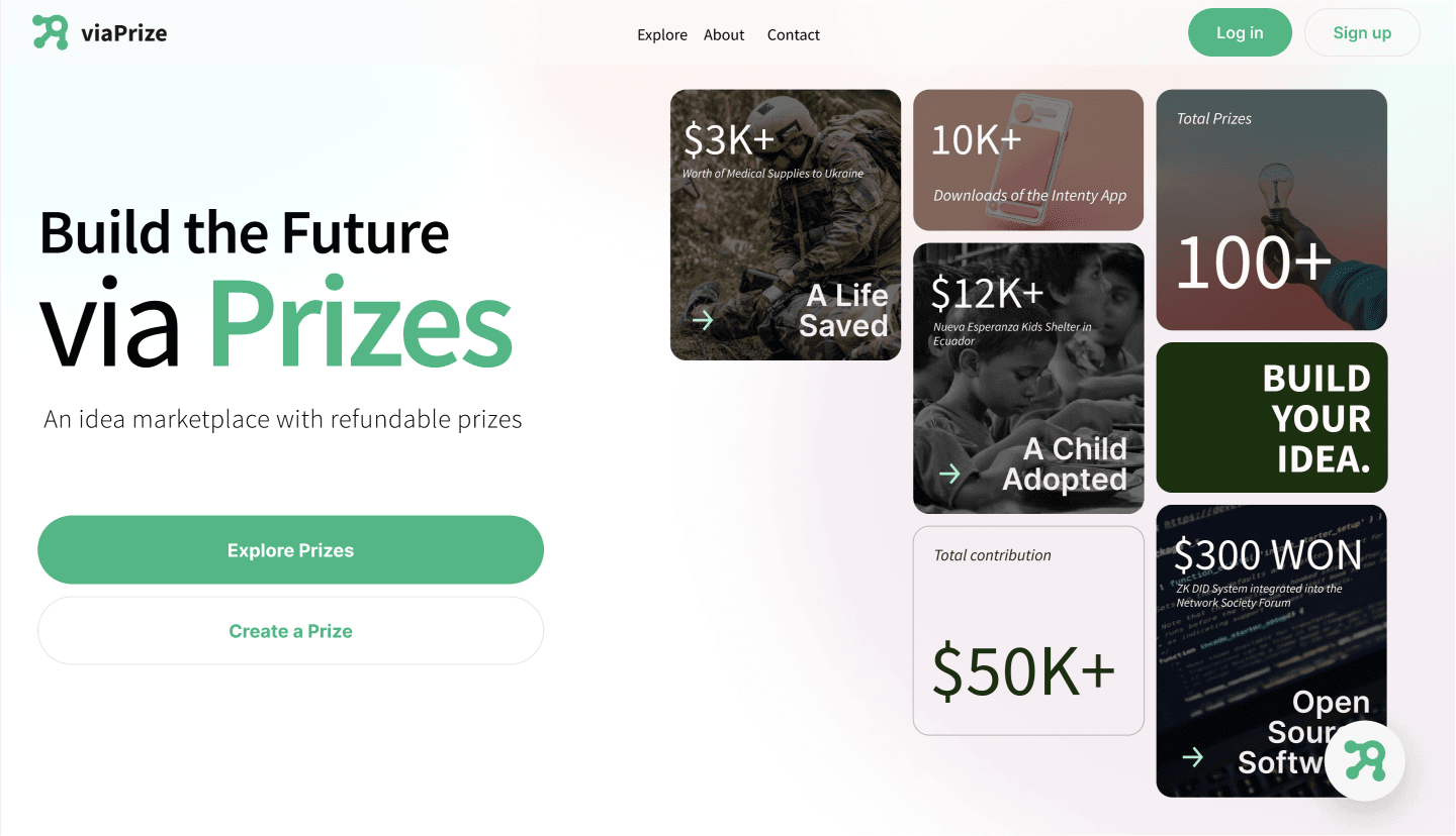 ViaPrize - Crowdfunded prize platform logo